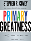 Cover image for Primary Greatness